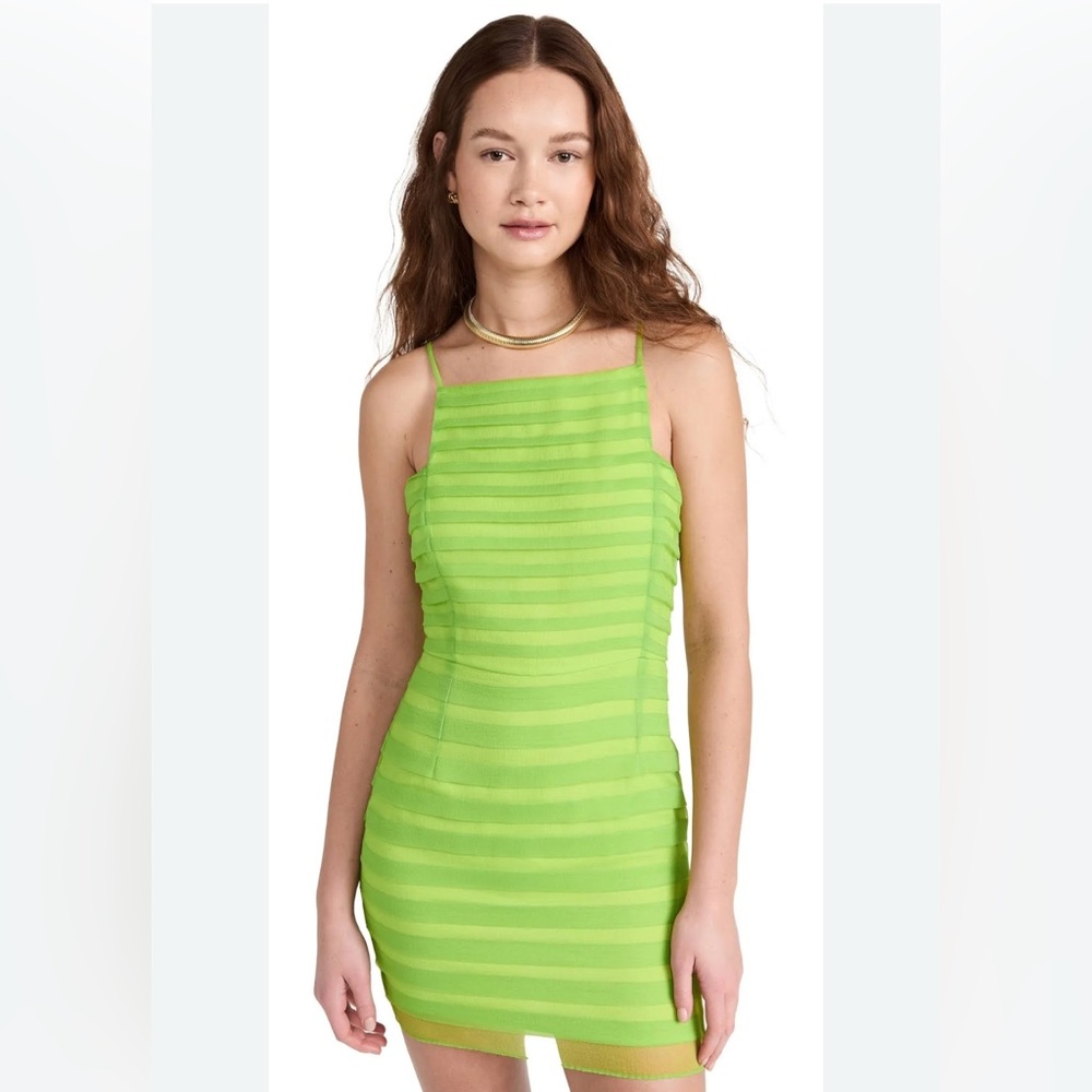 STAUD the Jacob dress size 12 (Large) NWOT color- Kiwi retails $345